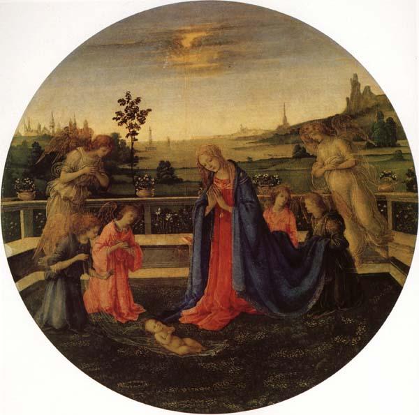 Filippino Lippi Adoration of the Christ Child oil painting image